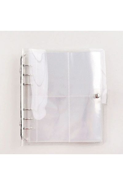 Kpop Dünyasi Transparent Glitter A5 Binder File with Soft Cover - White