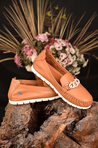 Mammamia Women's Anatomical Orthopedic Genuine Leather Comfortable Flat Sole Casual Shoes Stylish and Nice Appearance