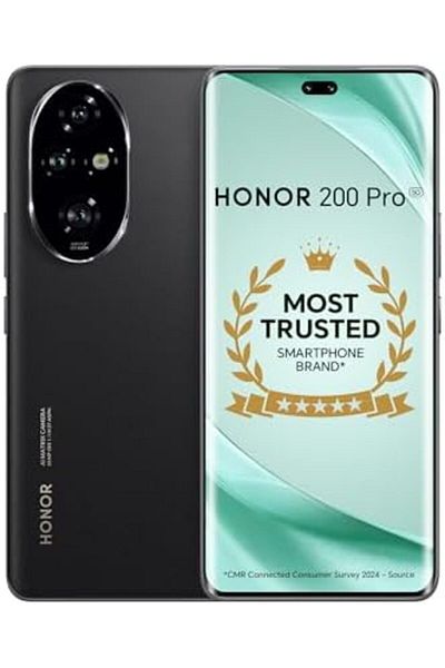HONOR 200 Pro 5G (Black, 12GB + 512GB) | 6.78-inch AMOLED Quad-Curved Display | 50MP Triple Camera w