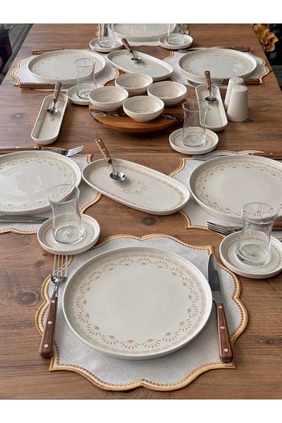 Meri Ev Gereçleri Lenora Breakfast Set 6 Persons 59 Pieces