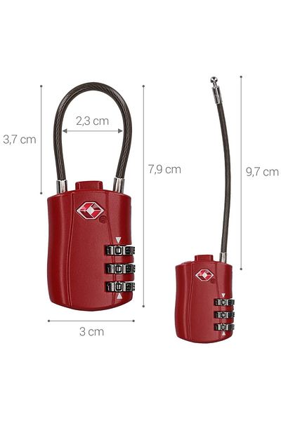 Nonbranded Travel Bag Lock - Red