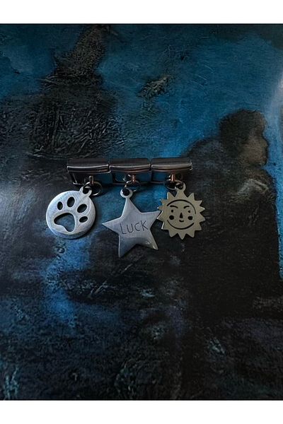 LAİKA 3-Piece Steel Italian Bracelet Charm Paw-Star-Sun Does Not Tarnish