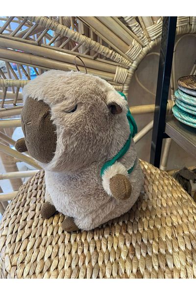 MFM STORE Capybara Plush Toy with Backpack 18cm Soft Pillow Plush Toy