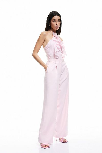 Koton X Sibil Çetinkaya - Lined Pocket Pleated Palazzo Trousers 5Sak40466Pw