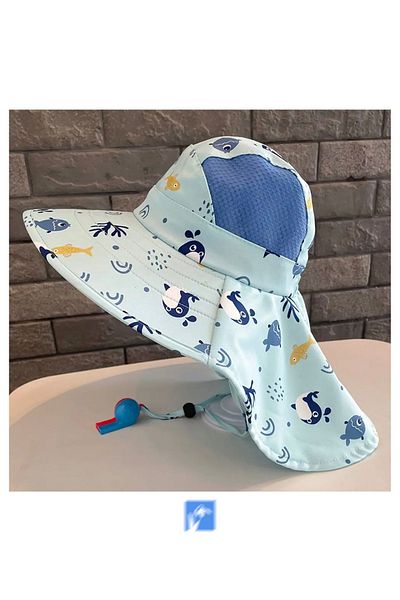 Kardelen Butik Denizli Adjustable Cute Children's Back Protection Fisherman's Hat