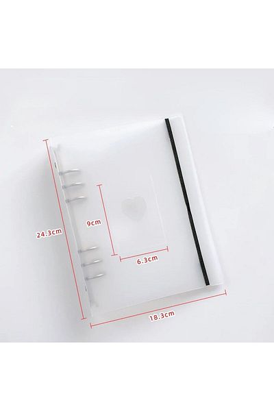 Kpop Dünyasi Transparent A5 Binder File with Hard Cover