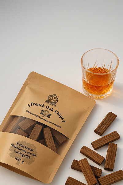 Sek Aroma رقائق شرائح البلوط الفرنسي المحمص متوسطة الحجم - شرائح البلوط الفرنسي 100 جرام