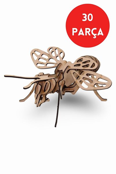ALGWOOD 30 Pieces Wooden Bee Model - Educational Wooden Bee Model - 3D Bee Model