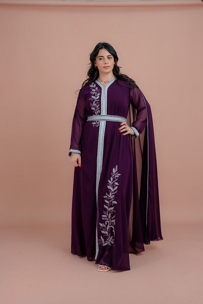 IKKXA Belted Elegant 2-Piece Kaftan
