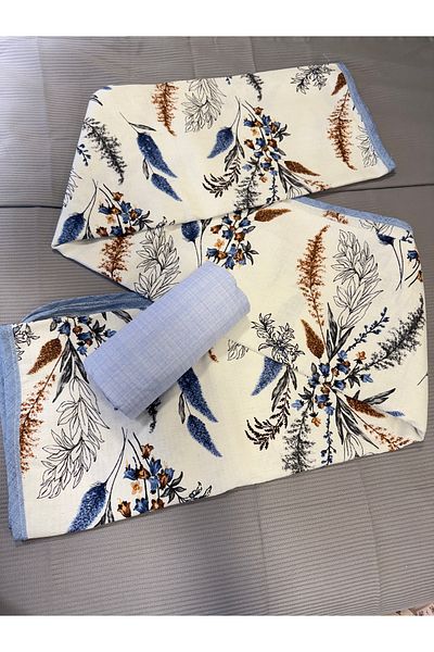 ŞENER HOME Başak Patterned Sheet Elastic Single Pique Set