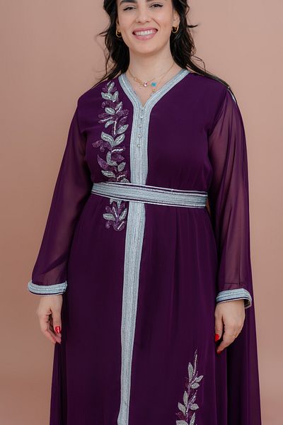 IKKXA Belted Elegant 2-Piece Kaftan