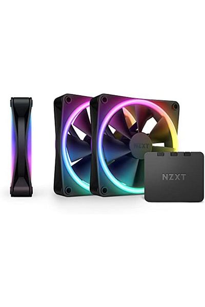 Nzxt مروحة ثلاثية F120 RGB - سوداء، 4 دبابيس