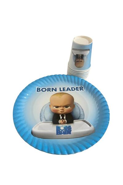 partyrüyası Σετ γενεθλίων με θέμα τον αφεντικό μωρό για 8 άτομα