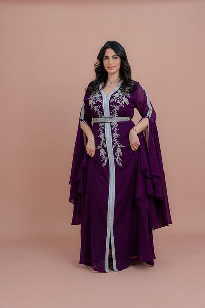 IKKXA Belted Elegant 2-Piece Kaftan