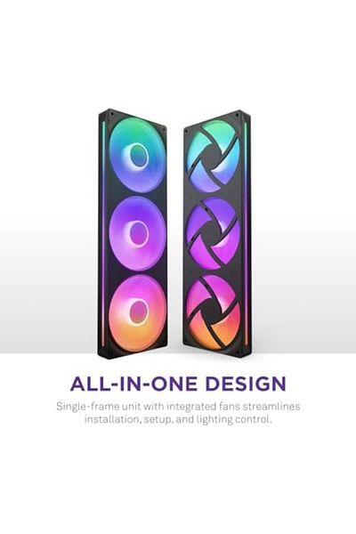 Nzxt مروحة داخلية F360 RGB - إطار واحد 360 مم مع 3 مراوح 120 مم