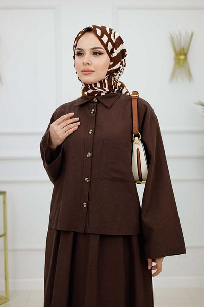 VALENS BOUTİQUE Γυναικείο Σετ Hijab 2 τεμαχίων Φούστα & Μπλούζα