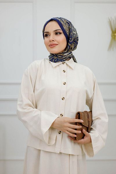 VALENS BOUTİQUE Γυναικείο Σετ Hijab 2 τεμαχίων Φούστα & Μπλούζα