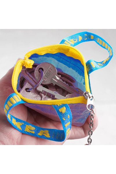 Magika Design Knölig Blue Mascot Bag Keychain, 9X7 cm