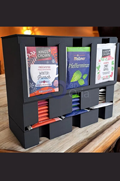 3DOria Modern Çay Organizeri, Çay Dispanseri, Şık Ve Kullanışlı Tasarım