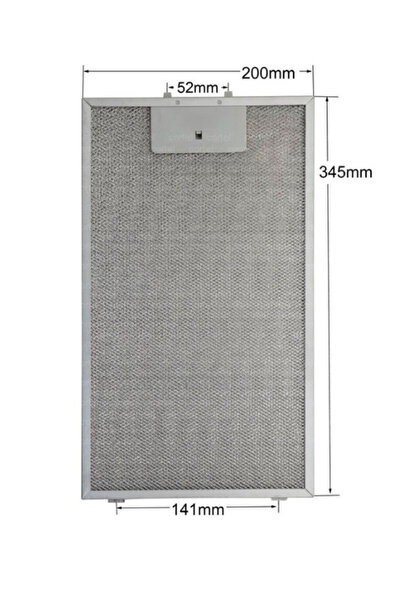 Bosch DWK65AD20R/04 Davlumbaz Aspiratör İçin Alüminyum Yağ Kaset Tel Filtre 200X345