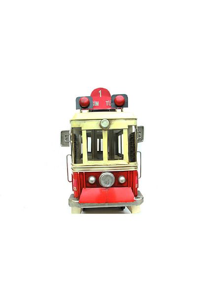 hediyeconcepti Decorative Metal Taksim Tram Large Ornaments Home Living Room Tv Cabinet Desktop Office Decoration