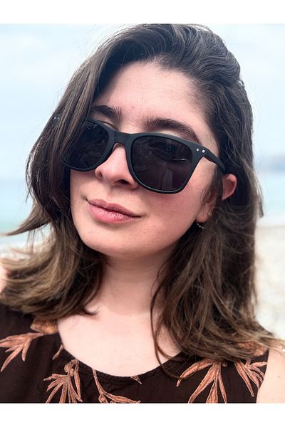 Ferrucci Black Matte Square Framed Brand Model Unisex Sunglasses