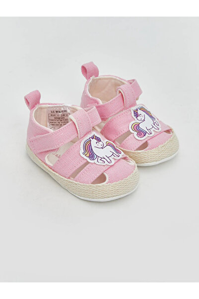 LC Waikiki LCW STEPS Ροζ Βρεφικά Σανδάλια με Velcro για Κορίτσια
