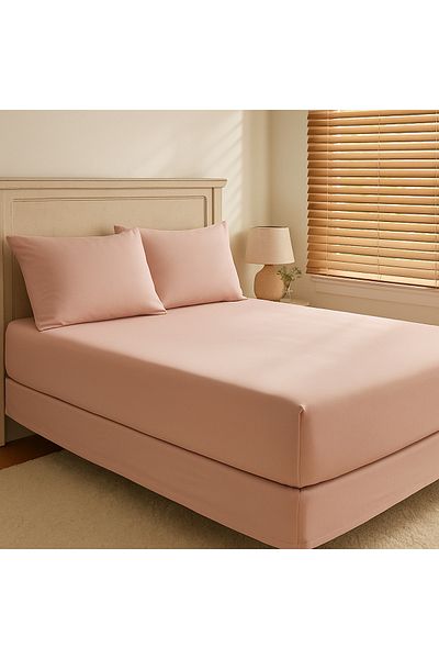 MundoLindo Double Fitted Sheet Set 3 Pieces 100% Natural Cotton