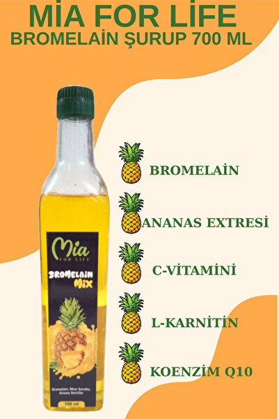 Mia For Life Bromelain Ananas İçeren Şurubu (Koenzim Q10 ve L-Karnitin