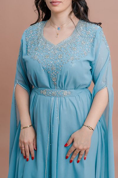 IKKXA Belted Elegant 2-Piece Kaftan