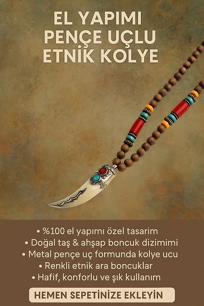 Enjoy Handmade Ivory End Ethnic Necklace with Natural Stones & Wooden Beads