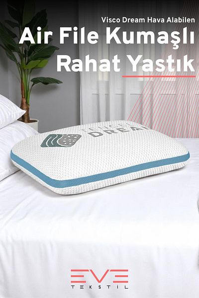 Eve Tekstil Visco Dream Air Permeable Orthopedic Pillow with Air Mesh Fabric