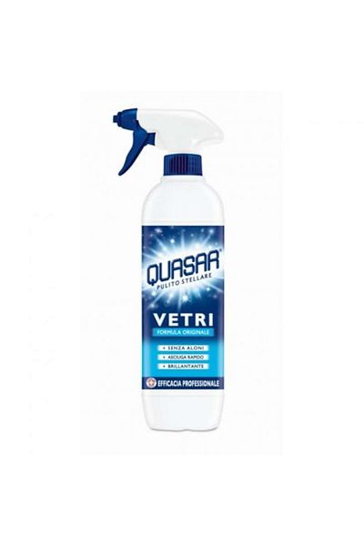 Quasar Glass Cleaning Solution Quasar Vetri with Ammonia 580ml