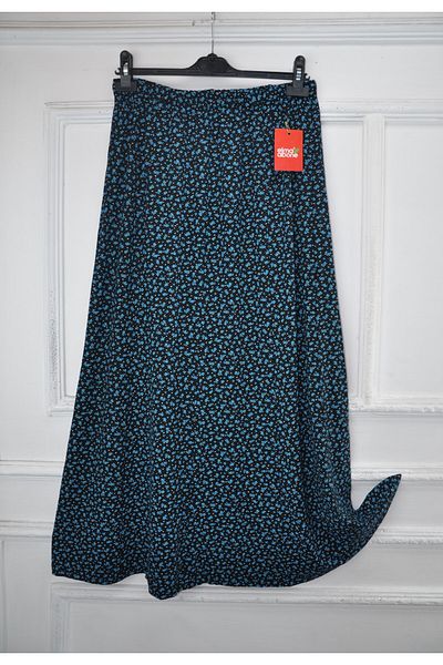 elma abone Plus Size Pigment Combed Cotton Elastic Mother's Skirt