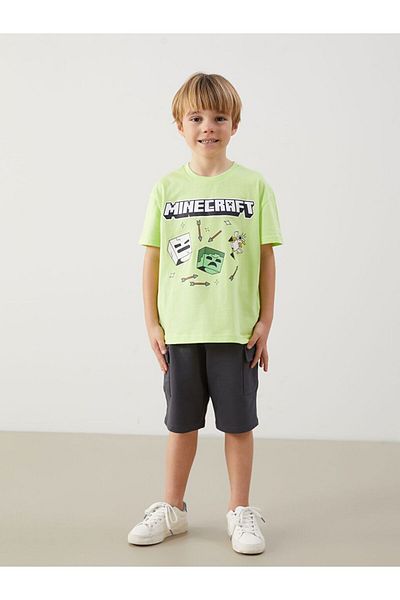 LC Waikiki Lcw Kids Crew Neck Minecraft Printed Boys T-Shirt