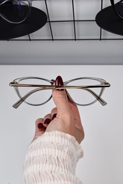 LOOKUP NEW 51-18-142 Cat Eye Metal Transparent Women Men Unisex Blue Light Protection Blue Block Screen Glasses
