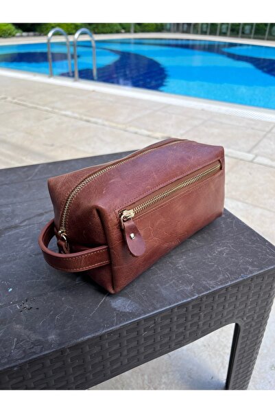 ÖzkanAccessory Trend Taba Crazy Leather Handbag