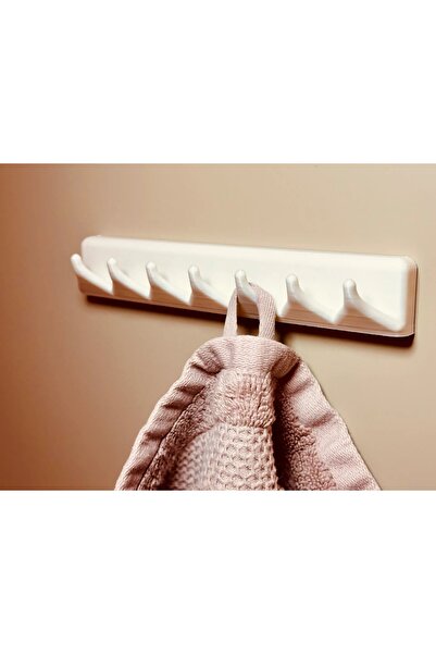 Filkorium3D Sade, Şık Duvar Askısı - Duvar Tipi Havlu Askısı - Çoklu Askılık - Anahtarlık - 13 CM - 8'li Askı