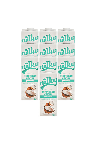 NİLKY Nilky Şekersiz Hindistan Cevizi Sütü Glütensiz Bitkisel Bazlı Laktosuz Vegan10x1 lt
