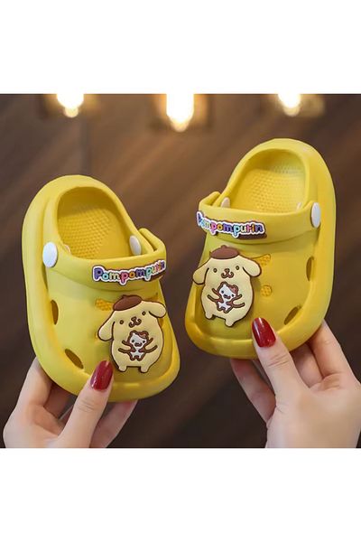 synshop Pompompurin Anime Figure Cute Dog Girl Children Slippers Sandals Summer Home Non-Slip Soft Sole