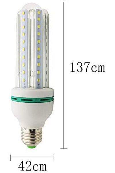 Generic LED E27 U-shaped spiral bulb, 12W (replaces 100W), cool white, 6000K, 1200lm,