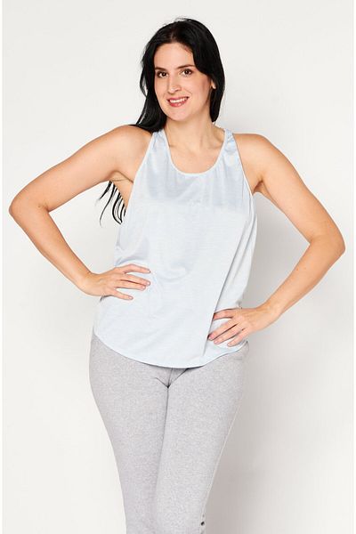 Under Armour Women Sportswear Fit Sleeveless Training Tank Top, Light Blue Combo
