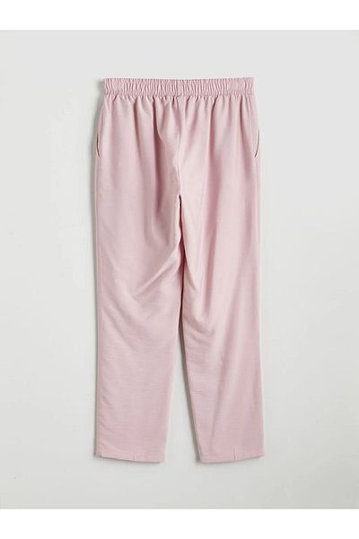 LC Waikiki Lcw Comfort Pink Elastic Waist Carrot Cut Women's Trousers