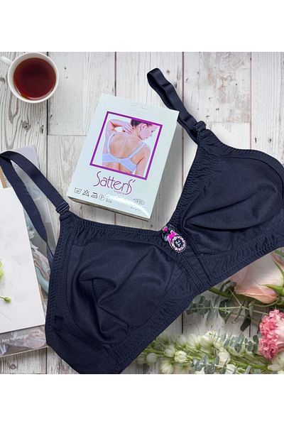 SATTENS Single Combed Cotton Recovery Plus Size Bra - No Padded Hollow Combed Cotton Mother Bra