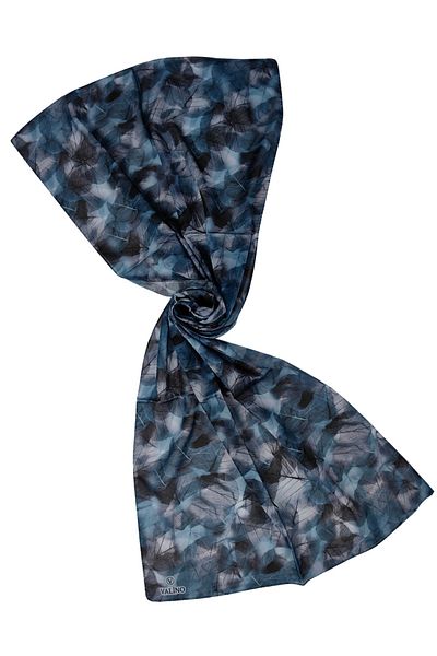mim eşarp Eșarfă Valino Voile Twill 45x110 cm - Model de frunze, șal ușor și respirabil