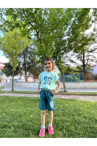 Kocaman Bebe Girls Team 96 Printed Girls Shorts Set