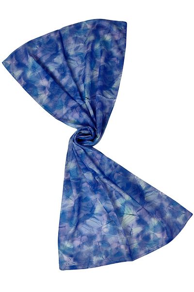mim eşarp Eșarfă Valino Voile Twill 45x110 cm - Model de frunze, șal ușor și respirabil