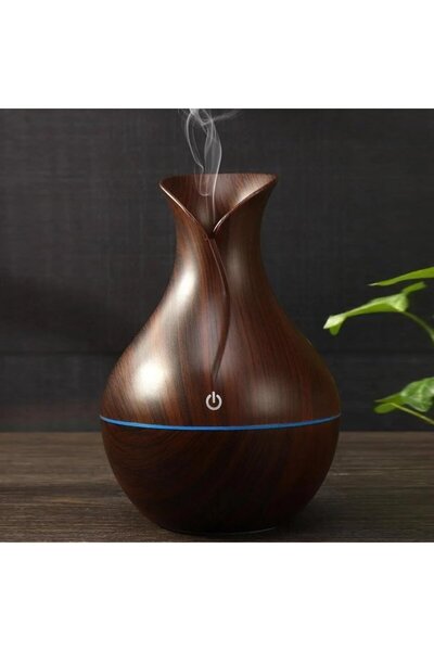 MOBGİFT Mobgift Ahşap Görünümlü Hava Nemlendirici Ledli Buhurdanlık Difüzörü