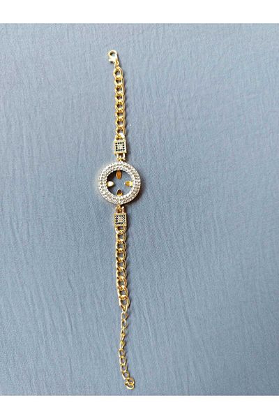 GEZERGOLD TAKI Steel Quarter Stone Luxury Imprint Bracelet