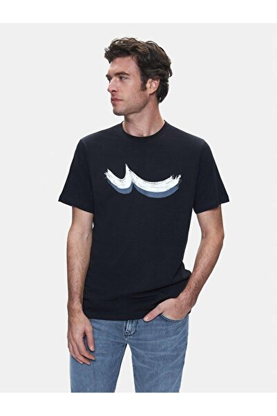 Ltb Мъжка тениска с къс ръкав и обло деколте Sawahı 1225845446089